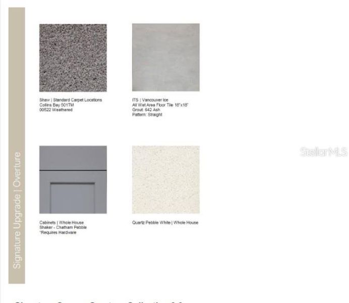 Sample of building materials used in homes in Cove at Coasterra, Palmetto (Image 22).