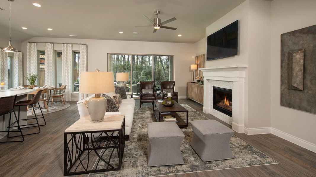 Representative furnished interior of a home built from the 2935M by Perry Homes in Lakes of Cane Island, Katy (Image 14).