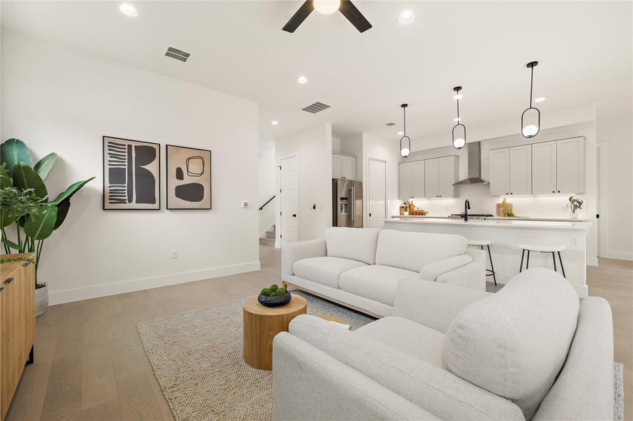 Furnished interior view inside a new home in , Austin (Image 7). Furnished interior view inside a new home in , Austin (Image 7).