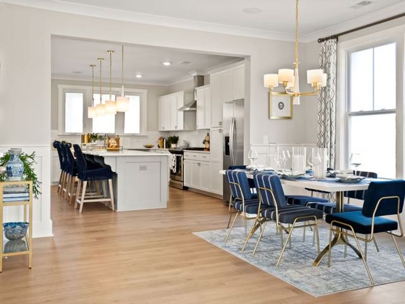 Representative furnished interior of a home built from the Jasper P by True Homes in Homecoming, Ravenel (Image 7).