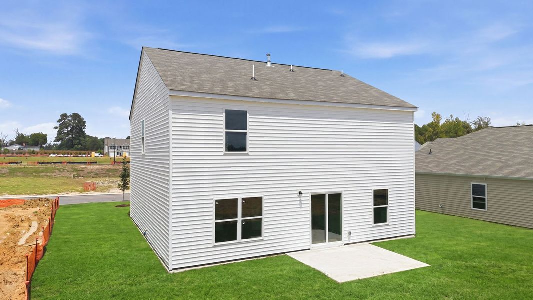 Exterior details and patio area of a home in Hunter Hill, Rocky Mount (Image 23).