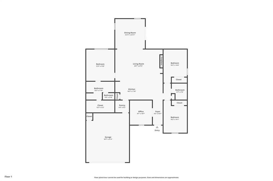 2D floor plan layout of this home in , Summerville, GA (Image 5).