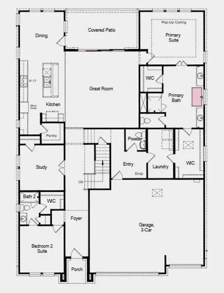Additional Highlights Include: Car charger pre-wire, freestanding tub in owner's bath and 12x8 3-panel sliding doors in great room.
