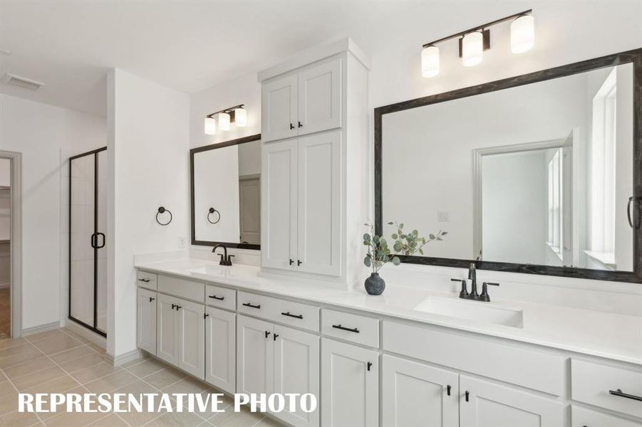 With ample vanity space for two and a spacious walk in shower, your dream owner's bath awaits! REPRESENTATIVE PHOTO With ample vanity space for two and a spacious walk in shower, your dream owner's bath awaits! REPRESENTATIVE PHOTO