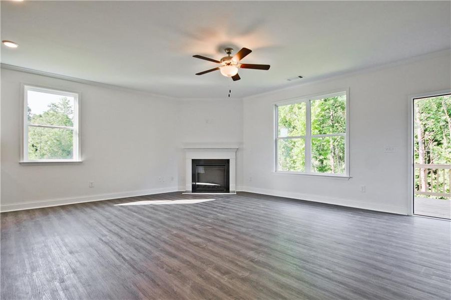 Spacious, unfurnished interior of a new home in Clark Farms, Flowery Branch (Image 41). Spacious, unfurnished interior of a new home in Clark Farms, Flowery Branch (Image 41).