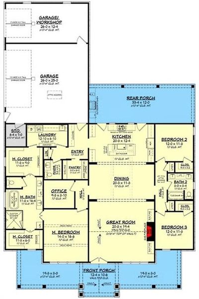 2D floor plan layout of this home in , Talking Rock, GA (Image 3).