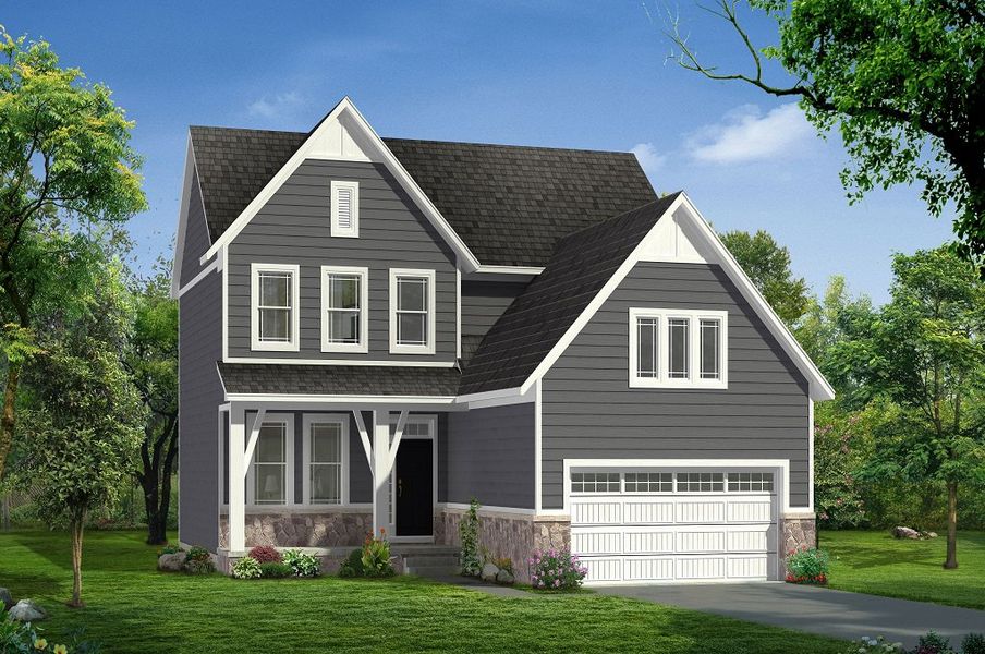 Representative exterior photo of a completed home built from the The Winslow by Norfolk Homes in Valleys, Jackson, MI (Image 30).