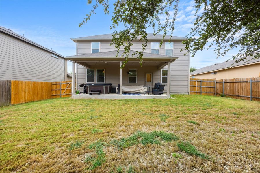 Front exterior of a new home in Stonewall Ranch 50s, Liberty Hill, TX, highlighting curb appeal (Image 18).