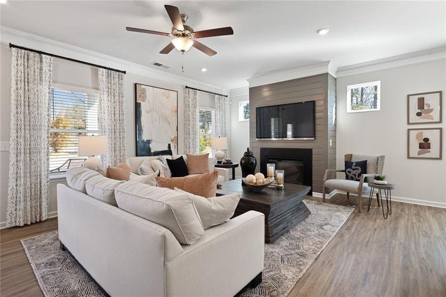 Furnished interior view inside a new home in Evergreen at Lakeside, Temple (Image 13).