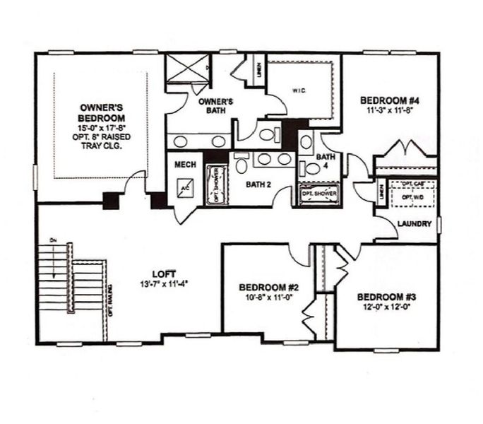 2D floor plan layout of this home in Sanders Ridge, Troutman, NC (Image 6).