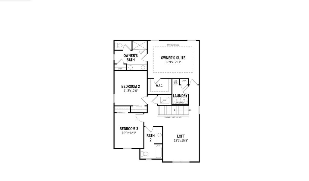 2D floor plan layout for the Blue Spring by Mattamy Homes in Summerlit, Naples, FL (Image 4).