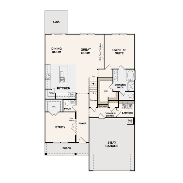 2D floor plan layout of this home in Slatewood, Murfreesboro, TN (Image 5).