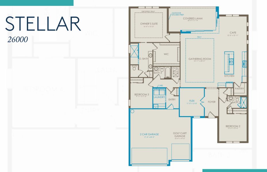 2D floor plan layout of this home in Terreno, Naples, FL (Image 3). 2D floor plan layout of this home in Terreno, Naples, FL (Image 3).