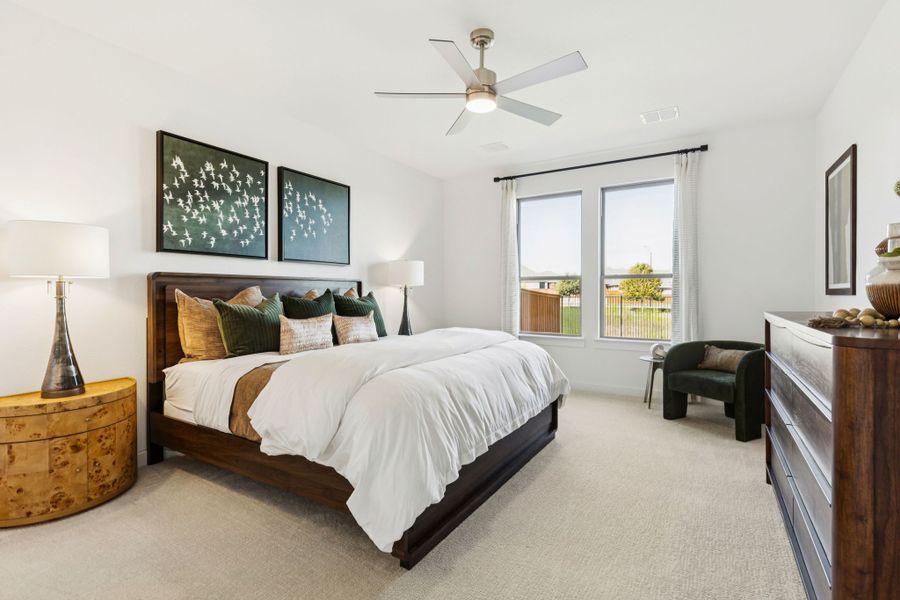 Primary Suite in the Winters home plan by Trophy Signature Homes