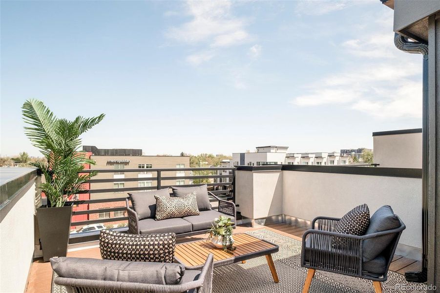 Exterior details and patio area of a home in , Denver (Image 2). Exterior details and patio area of a home in , Denver (Image 2).