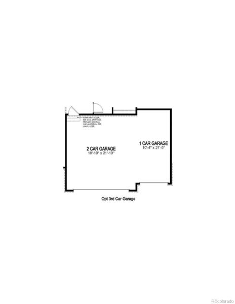 2D floor plan layout of this home in Trails at Crowfoot, Parker, CO (Image 3).