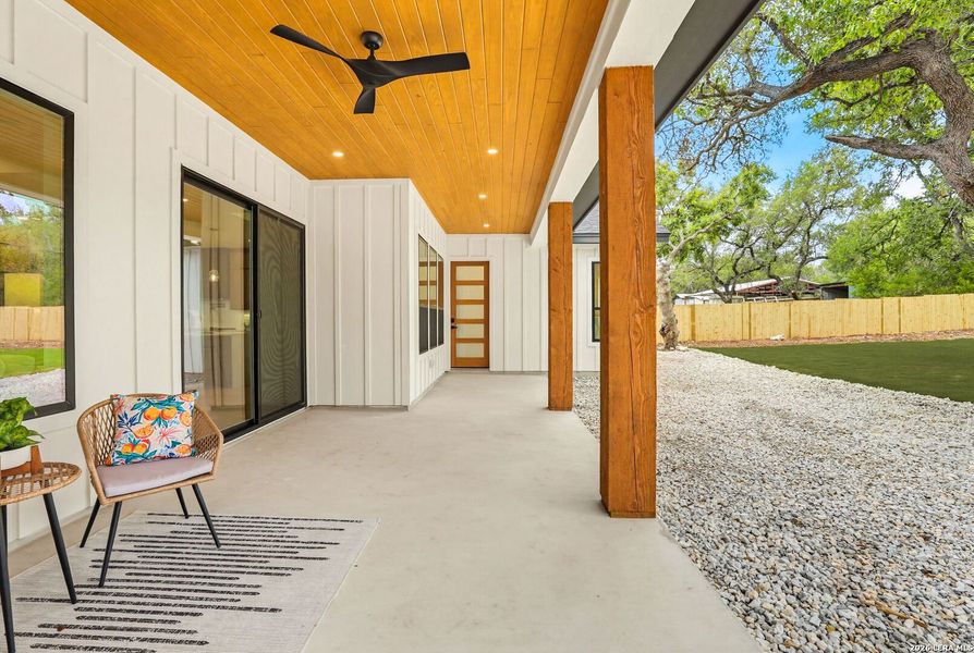 Exterior details and patio area of a home in , Boerne (Image 3).