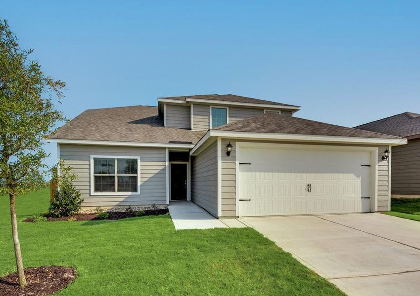 Angled view of the Cypress with light gray siding.