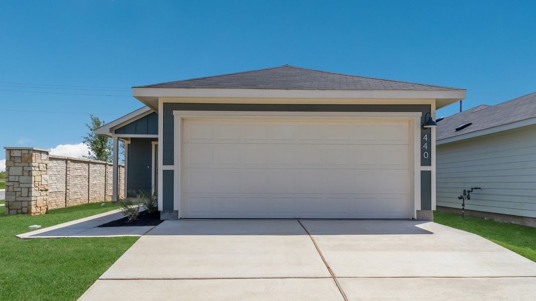 Representative exterior photo of a completed home built from the The Atlanta by D.R. Horton in Watermill, Uhland, TX (Image 1). Representative exterior photo of a completed home built from the The Atlanta by D.R. Horton in Watermill, Uhland, TX (Image 1).