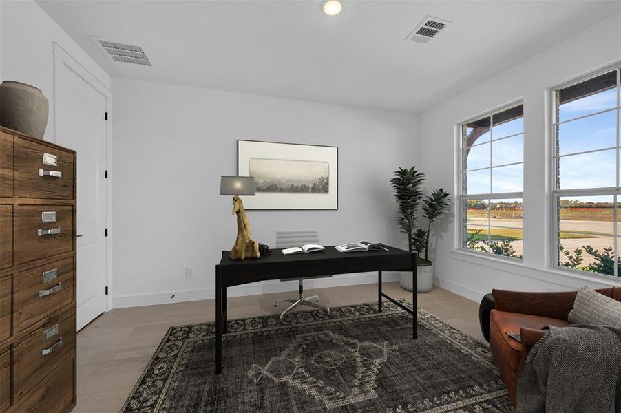 Furnished interior view inside a new home in Heath Golf & Yacht Estates, Heath (Image 14).