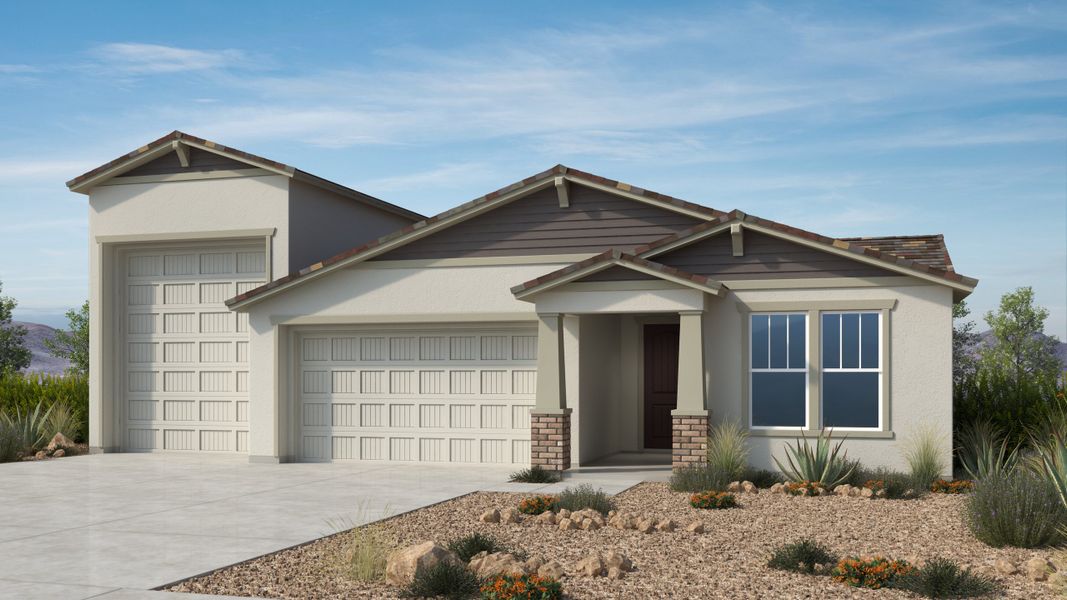 Representative exterior photo of a completed home built from the Overland by Taylor Morrison in Combs Ranch Journey Collection, San Tan Valley, AZ (Image 2).