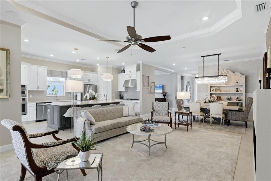 Furnished interior view inside a new home in Esplanade at Azario Lakewood Ranch, Bradenton (Image 5).