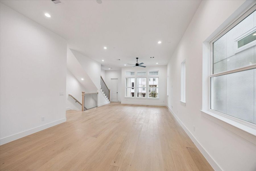 The second-floor open layout of the 3-bedroom Rosalie plan is ideal for effortless living, entertaining, and enjoying time with family.