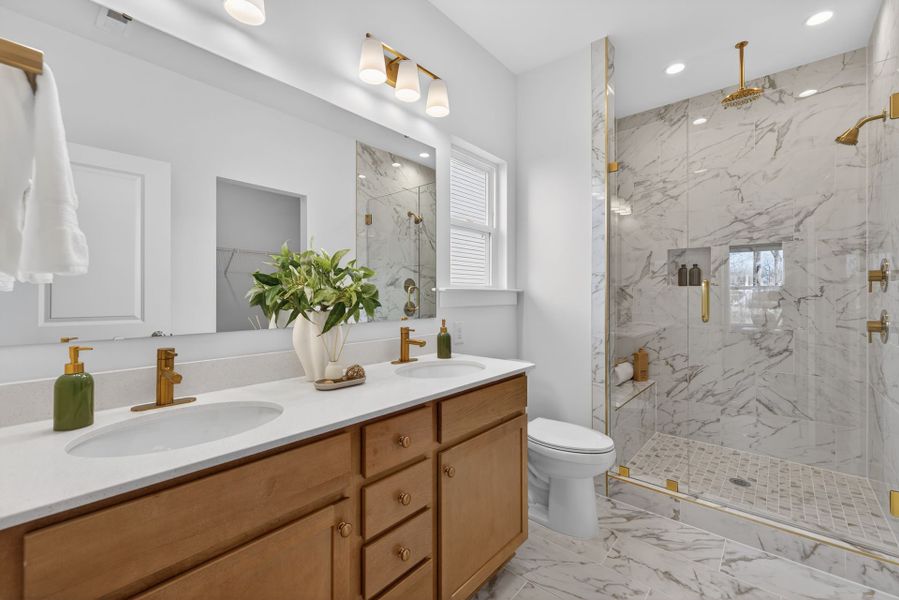 Furnished interior view inside a new home in Copper Ridge at Flowers Plantation, Clayton (Image 25).