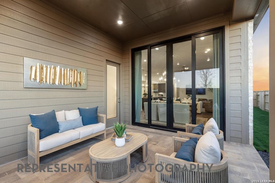 Exterior details and patio area of a home in Mayfair, New Braunfels (Image 20).