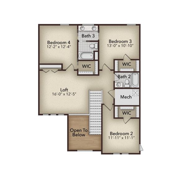 2D floor plan layout for the Carlisle by GW Homes in Laureate Village, Newberry, FL (Image 3). 2D floor plan layout for the Carlisle by GW Homes in Laureate Village, Newberry, FL (Image 3).