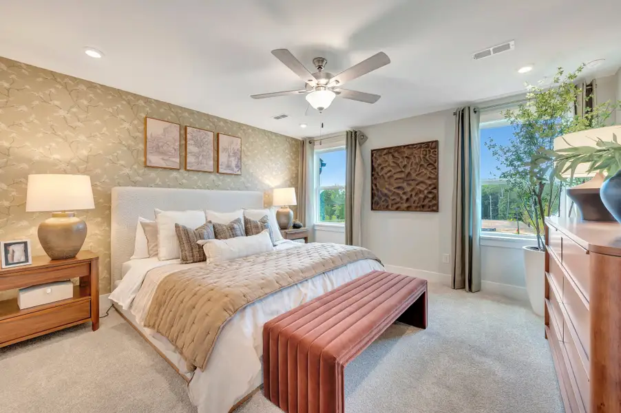 Representative furnished interior of a home built from the Addison by Beazer Homes in Roberts Crossing, Cary (Image 6).
