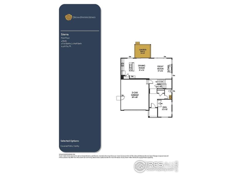 Sierra Floorplan - Main Level
