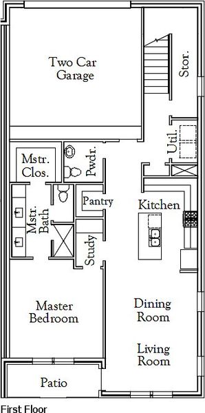 2D floor plan layout for the The Home Run by Coventry Homes in Townhomes at Ballpark, Arlington, TX (Image 1). 2D floor plan layout for the The Home Run by Coventry Homes in Townhomes at Ballpark, Arlington, TX (Image 1).