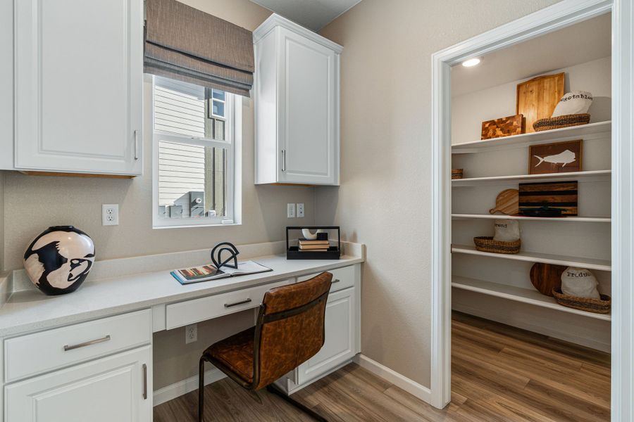 Representative furnished interior of a home built from the Granby by Taylor Morrison in Trailstone, Arvada (Image 15).