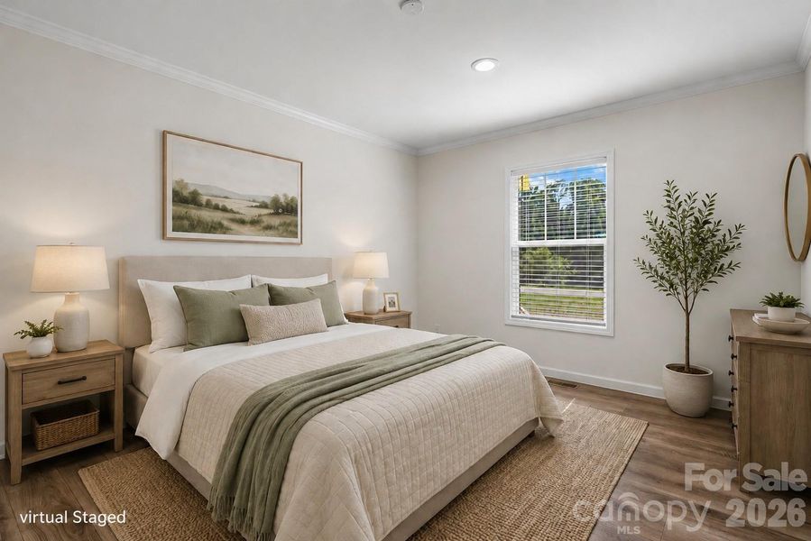 Virtually Staged Guest Bedroom/ Bedroom 2