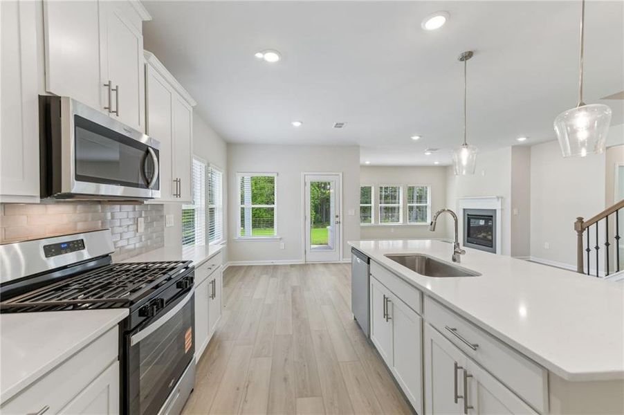 Furnished interior view inside a new home in Parkside at Grayson, Grayson (Image 16).