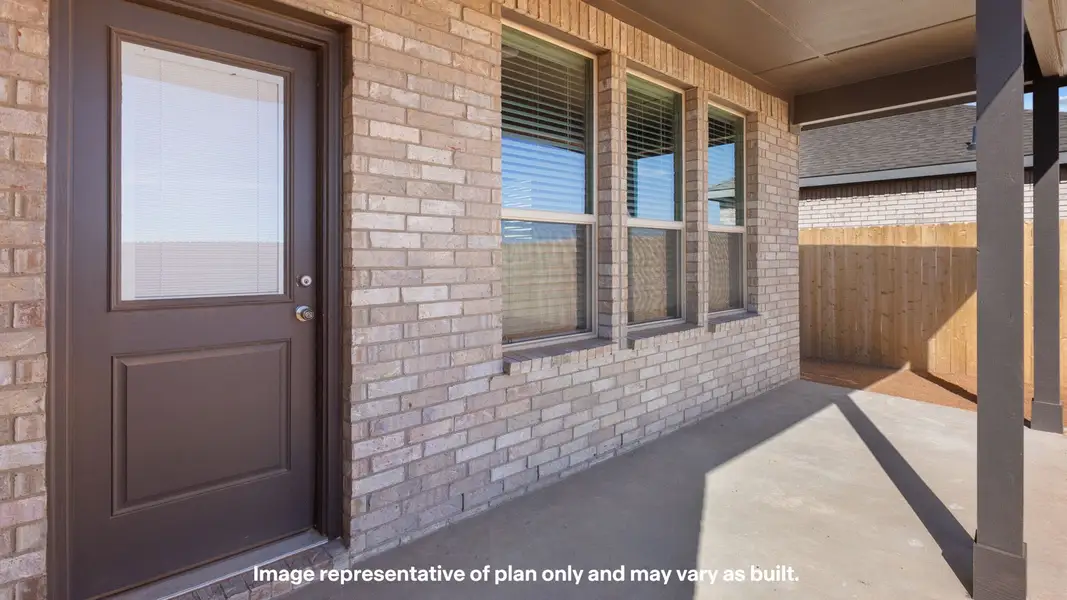 Exterior details and patio area of a home in Northwest Passage, Midland (Image 17).