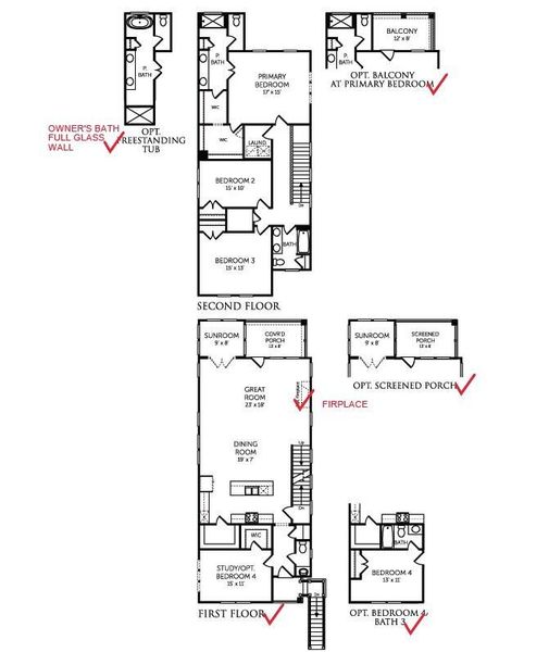 2D floor plan layout of this home in Central Park, Charleston, SC (Image 3).