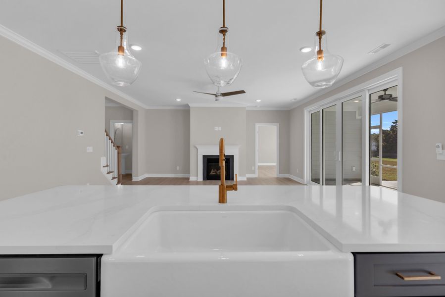 Representative furnished interior of a home built from the The Bradley by RobuckHomes in Windwater, Hampstead (Image 56).