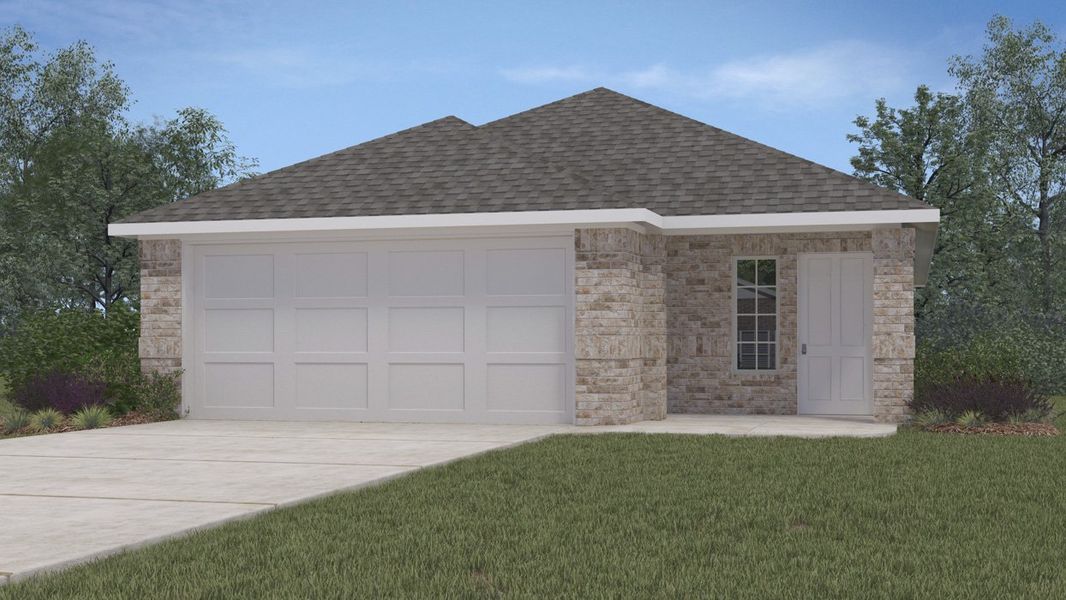 Representative exterior photo of a completed home built from the Bailey by D.R. Horton in Silverado, Aubrey, TX (Image 1).