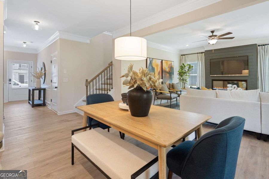Furnished interior view inside a new home in Maddox Station, Eatonton (Image 8). Furnished interior view inside a new home in Maddox Station, Eatonton (Image 8).