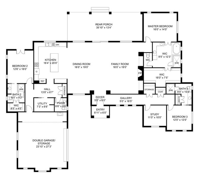 Amazing floor plan is smart and functional allowing plenty of space for flow and comfort. Amazing floor plan is smart and functional allowing plenty of space for flow and comfort.