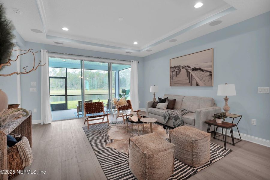 Furnished interior view inside a new home in Seabrook Village at Nocatee, Ponte Vedra (Image 28). Furnished interior view inside a new home in Seabrook Village at Nocatee, Ponte Vedra (Image 28).