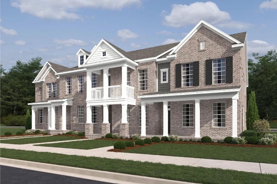Representative exterior photo of a completed home built from the Colonnade by Ashton Woods in Clari Park Townhomes, Murfreesboro, TN (Image 3).