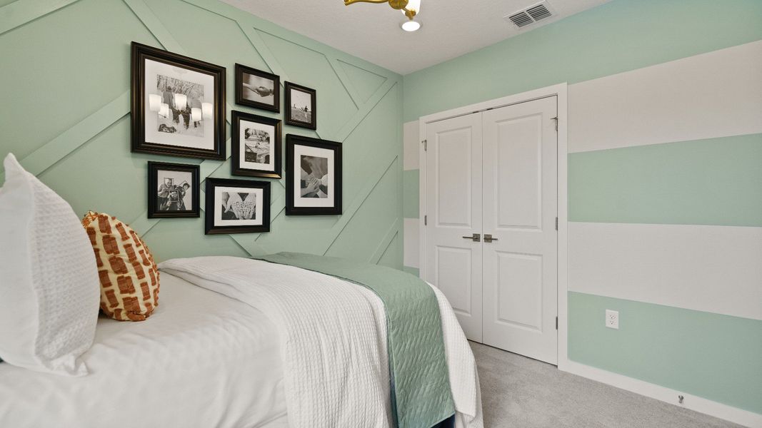 Castaway Model Secondary bedroom, new home plan available at Liberty Trace in Haines City, fl