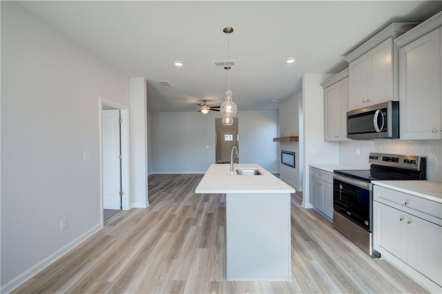 Furnished interior view inside a new home in Enclave at Evergreen, Fairburn (Image 7).