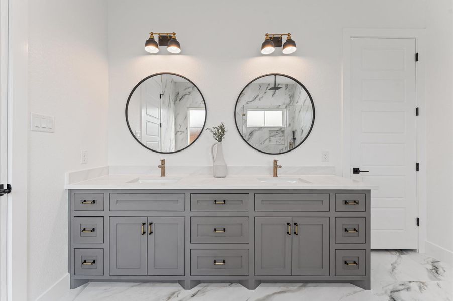 Spa-inspired bath with soaking tub, oversized walk-in shower, and double vanities.Upgraded finishes and thoughtful layout make this a luxurious everyday escape. Spa-inspired bath with soaking tub, oversized walk-in shower, and double vanities.Upgraded finishes and thoughtful layout make this a luxurious everyday escape.