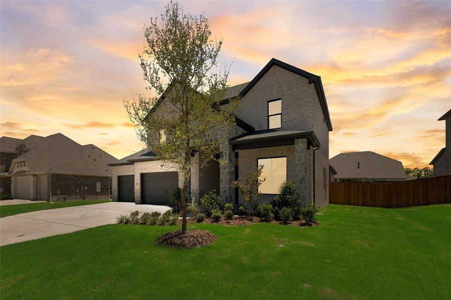 Front exterior of a new home in , Van Alstyne, TX, highlighting curb appeal (Image 20).