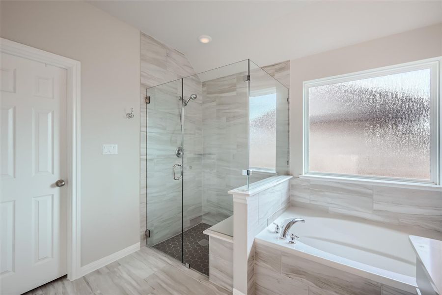 The shower has plenty of room to wash up or just sit and feel the warm water slowly awaken you. You have easy access to the extra-large walk-in closet so you can get ready to conquer the day!