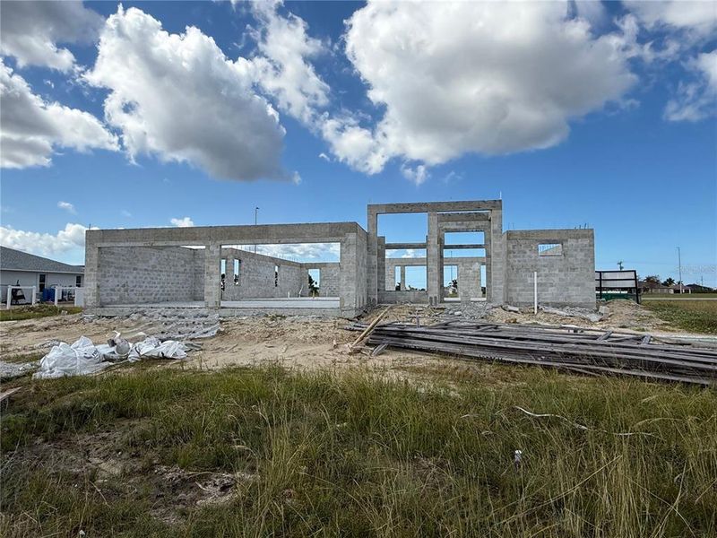 In-progress construction of a new home in , Cape Coral, FL (Image 6).